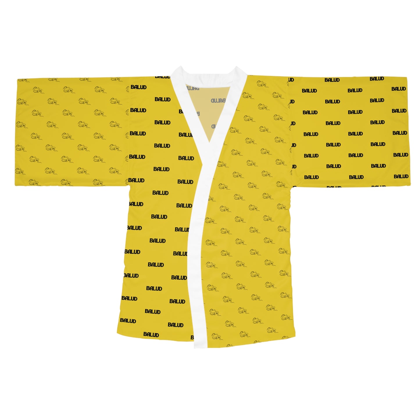 Long Sleeve Kimono Robe - Gold