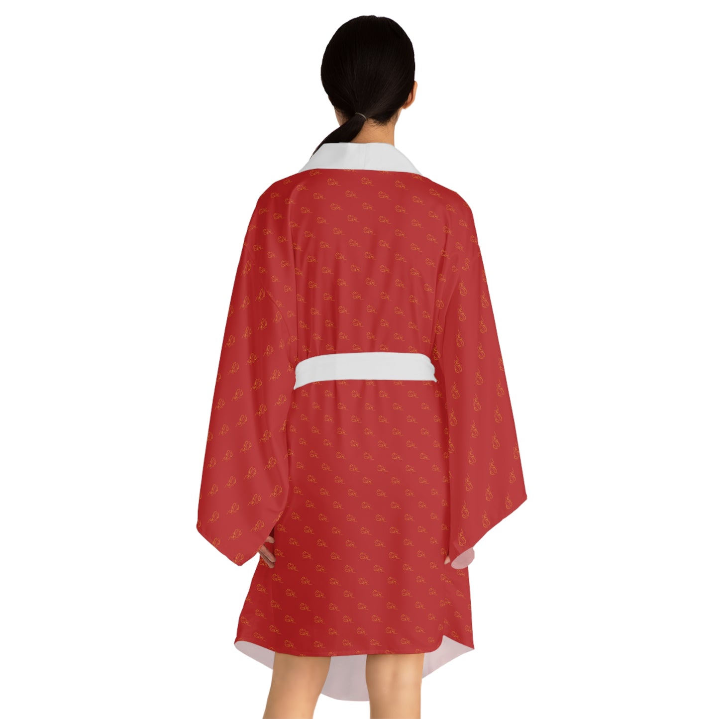 Long Sleeve Kimono Robe - Red