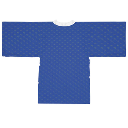 Long Sleeve Kimono Robe - Blue