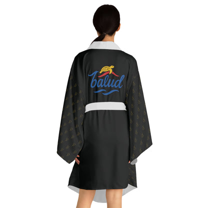 Long Sleeve Kimono Robe - Black