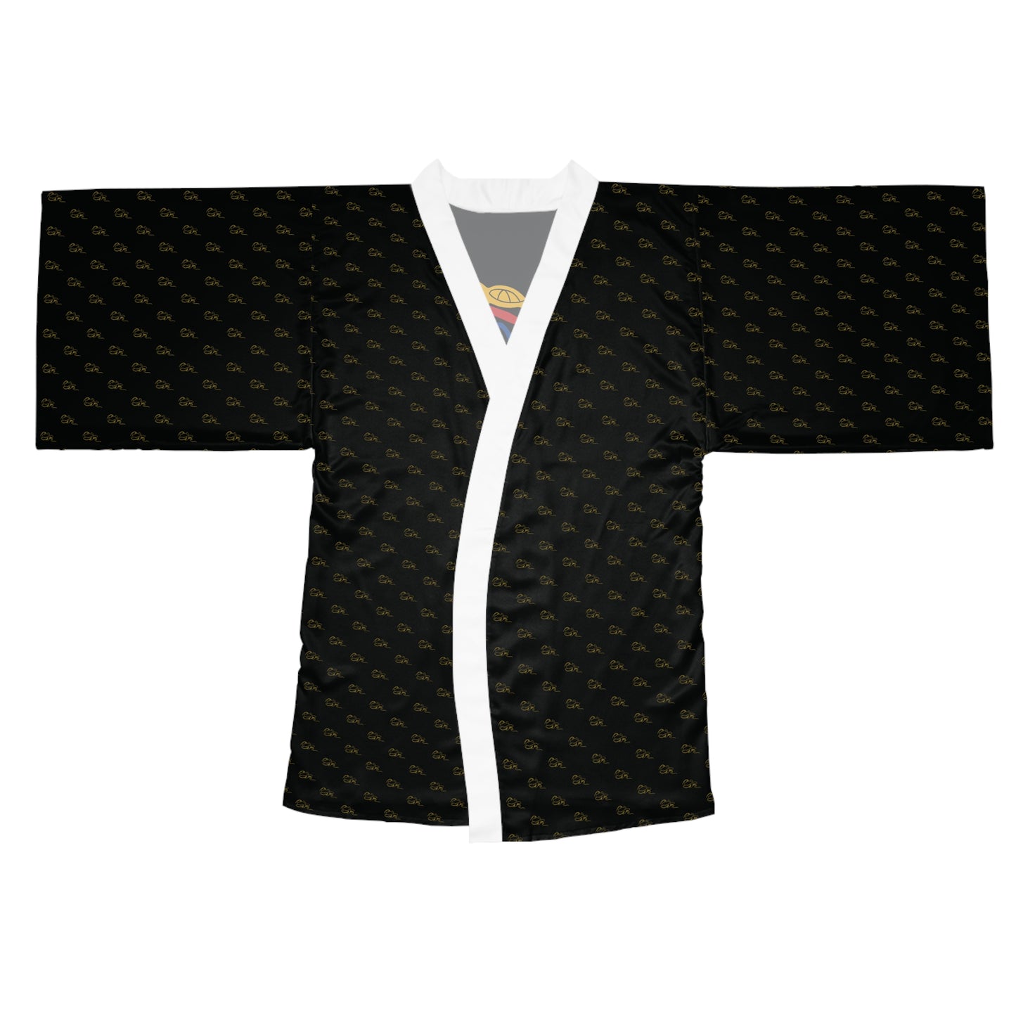 Long Sleeve Kimono Robe - Black