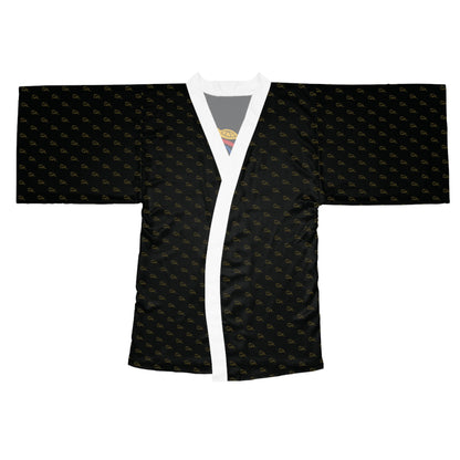 Long Sleeve Kimono Robe - Black