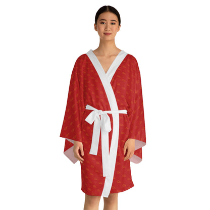 Long Sleeve Kimono Robe - Red