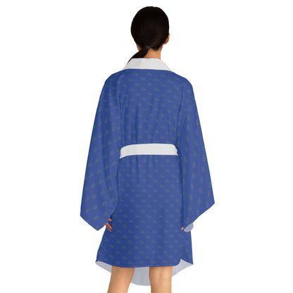 Long Sleeve Kimono Robe - Blue