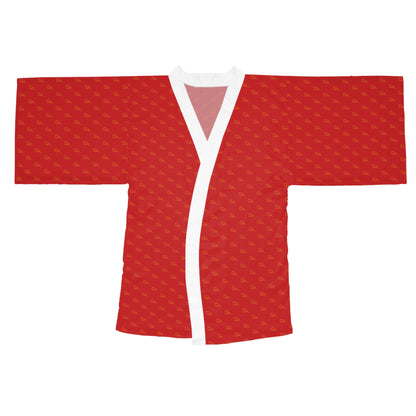 Long Sleeve Kimono Robe - Red