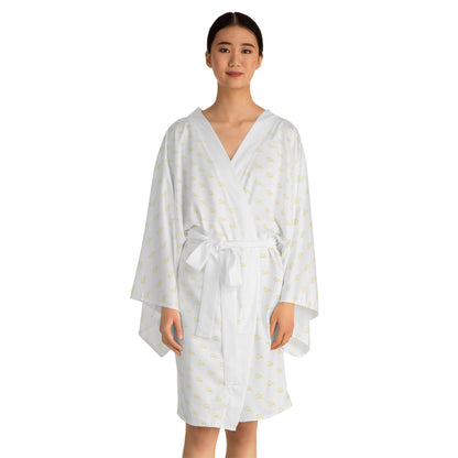 Long Sleeve Kimono Robe - White